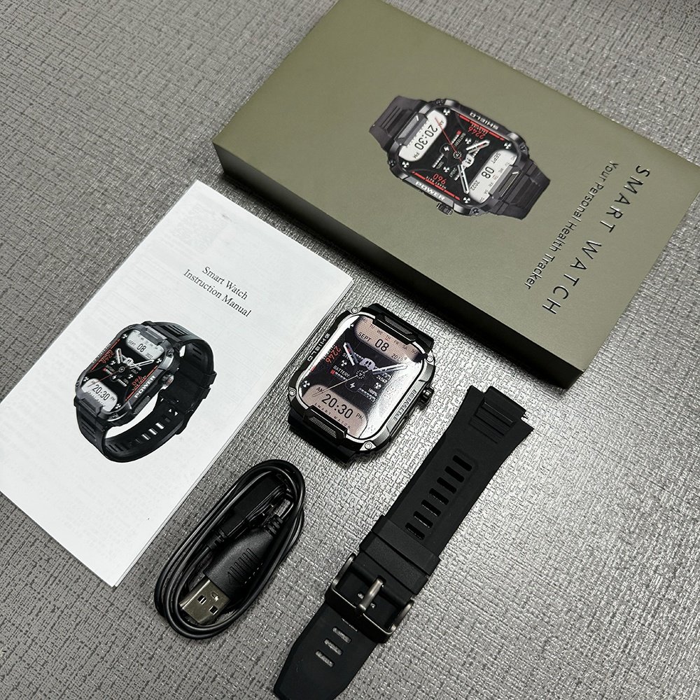 MK66 1.85" Rugged Outdoor Smartwatch IP68 Waterproof Hombre Reloj inteligente Men Montre intelligente Sport Men Smart watch MK66