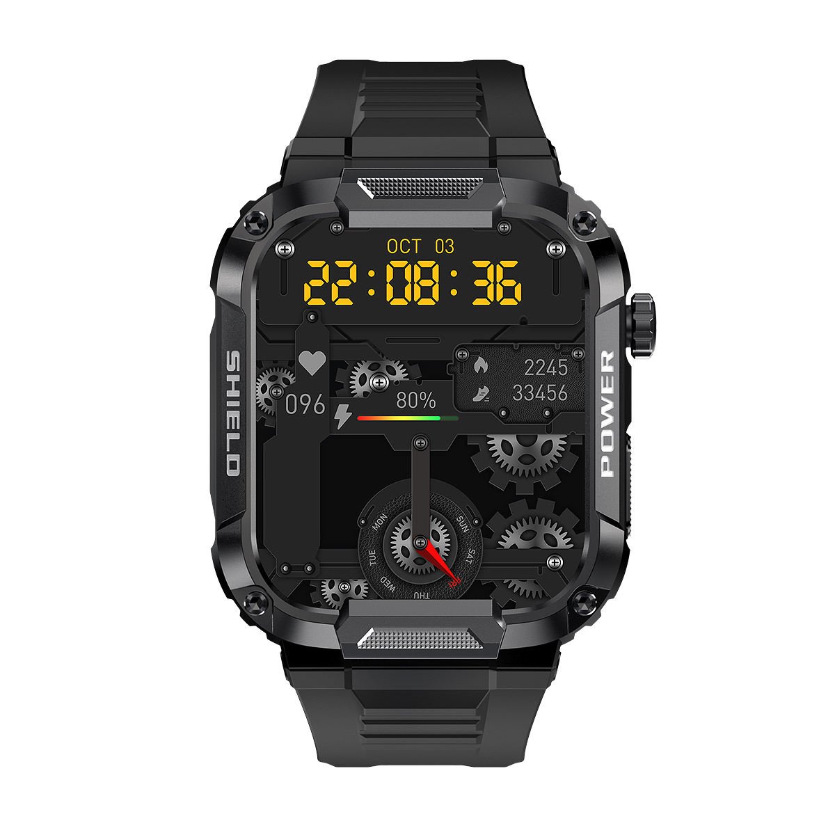 2024 Hot Selling MK66 Rugged Tactical Smart Watch Men Long Standby BT D Call Sport Outdoor Smartwatch homre