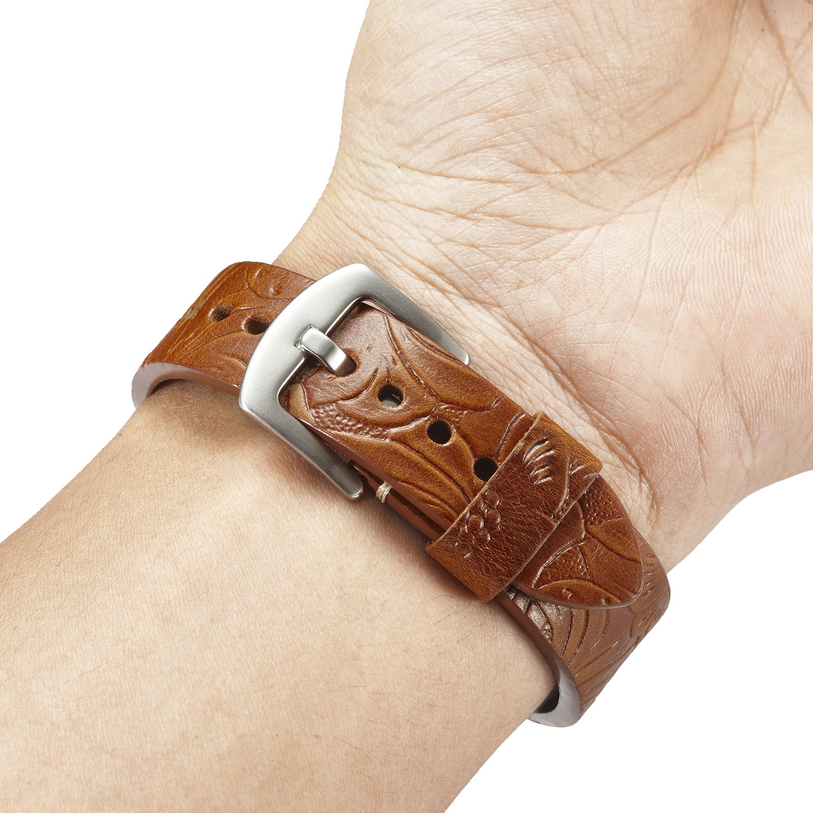 watch strap leather 20mm 22mm smart watch leather band
