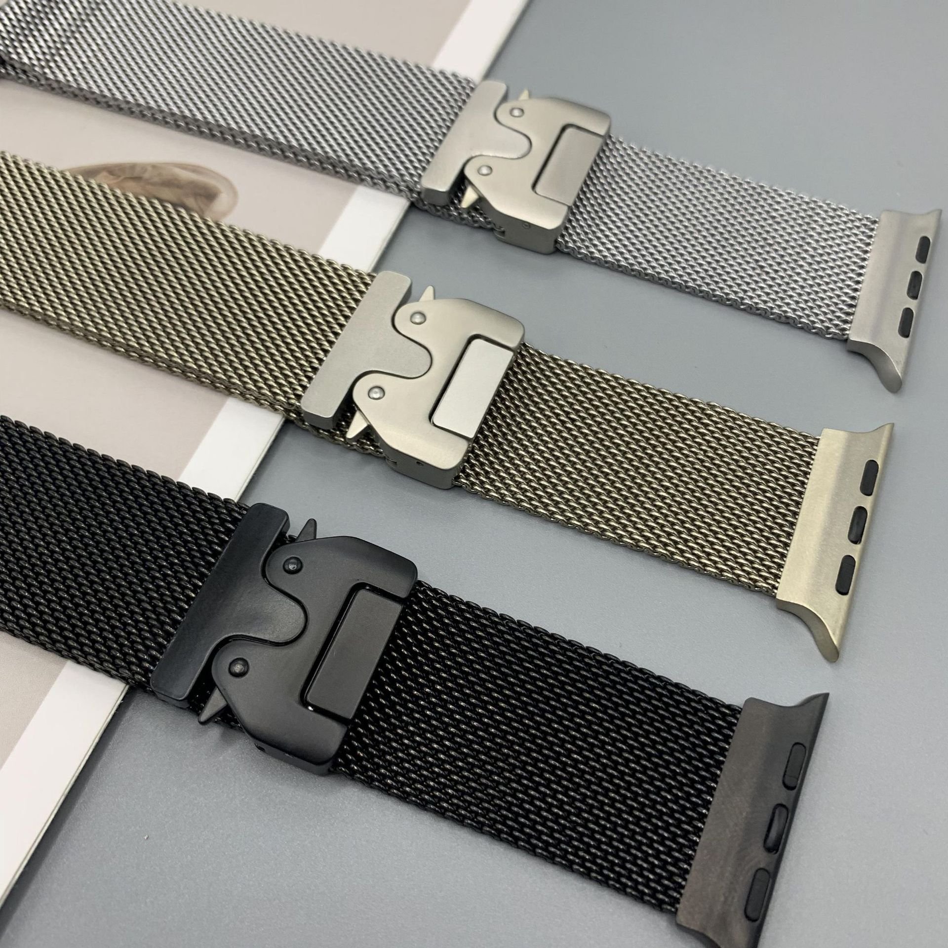 Suitable for apple watch 8 strap milanise mash belt 304 stainless steel buckle watch band for apple watch 10