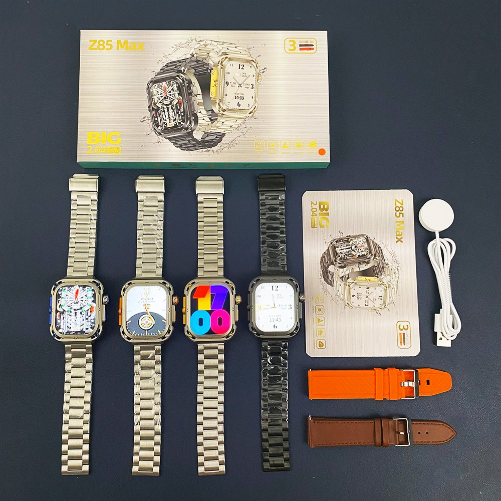 Z85MAX 460mAh Smartwatch BT Call Relojes inteligentes Heart rate NFC Stainless steel Montres intelligentes Fashion Smart watch