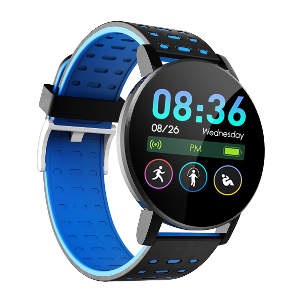 119 Plus Step Heart Rate Sleep Monitoring Smartwatch BT IP67 Waterproof Round Screen 119S Smart Watches Band