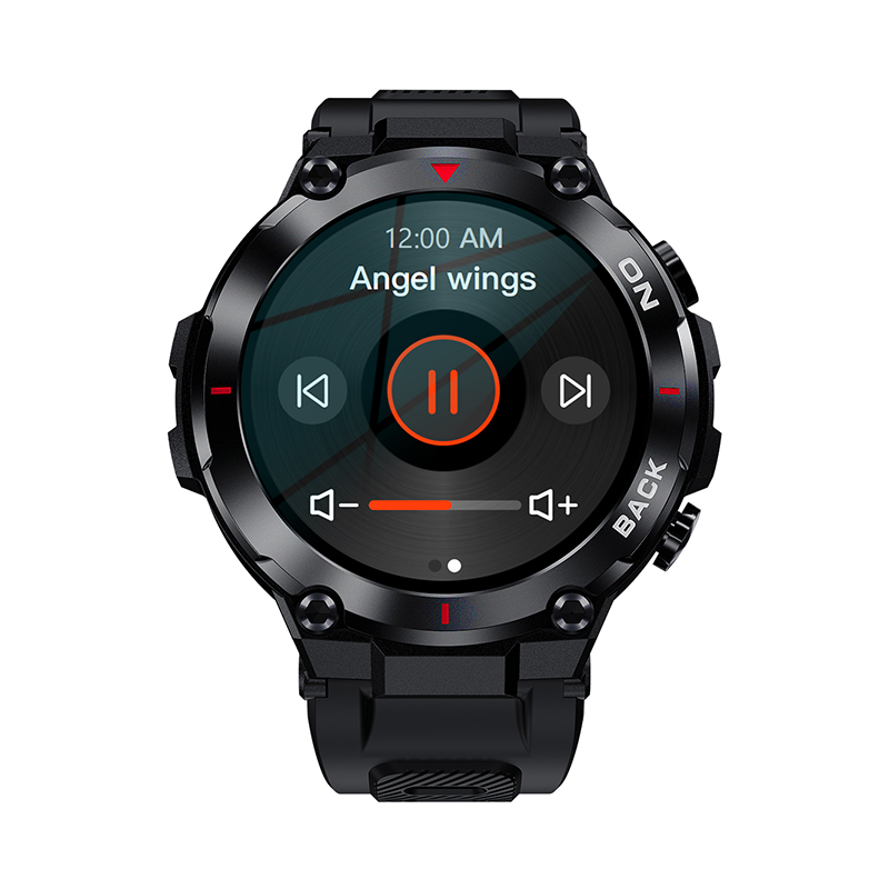 K37 Outdoor GPS Smart Watch 1.32 Inch IPS Full Round Screen 480mAh Long Standby Time Accurate Blood Oxygen Monitor Smartwatch