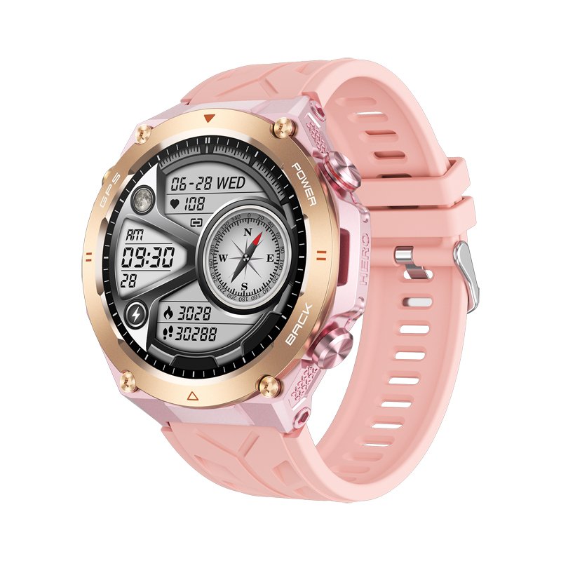 KC82 1.43inch GPS Smartwatch Men Fitness Tracker 650mAh Battery Altitude Air Pressure Compass smart watch 2024