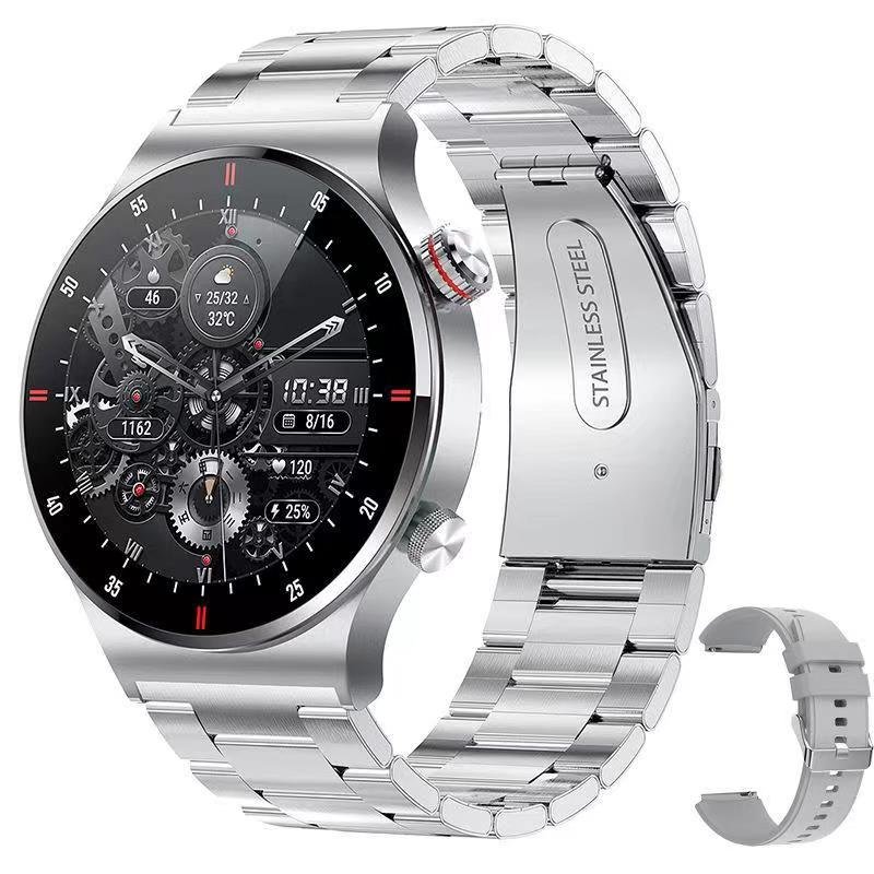 QW33 1.28 inch IPS Round Screen Magnetic Charging Smart Watches Fundo App BT Calling Health Monitoring Smart Watch with NFC