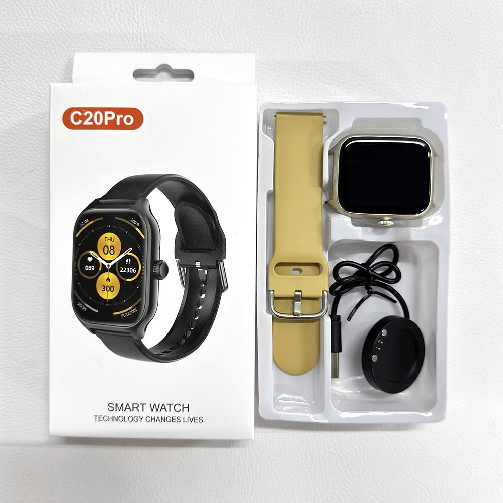 2024 Hot Selling C20Pro SmartWatch Fitness Waterproof Bt Smart Watch Watches Big Screen Y13 smart watch