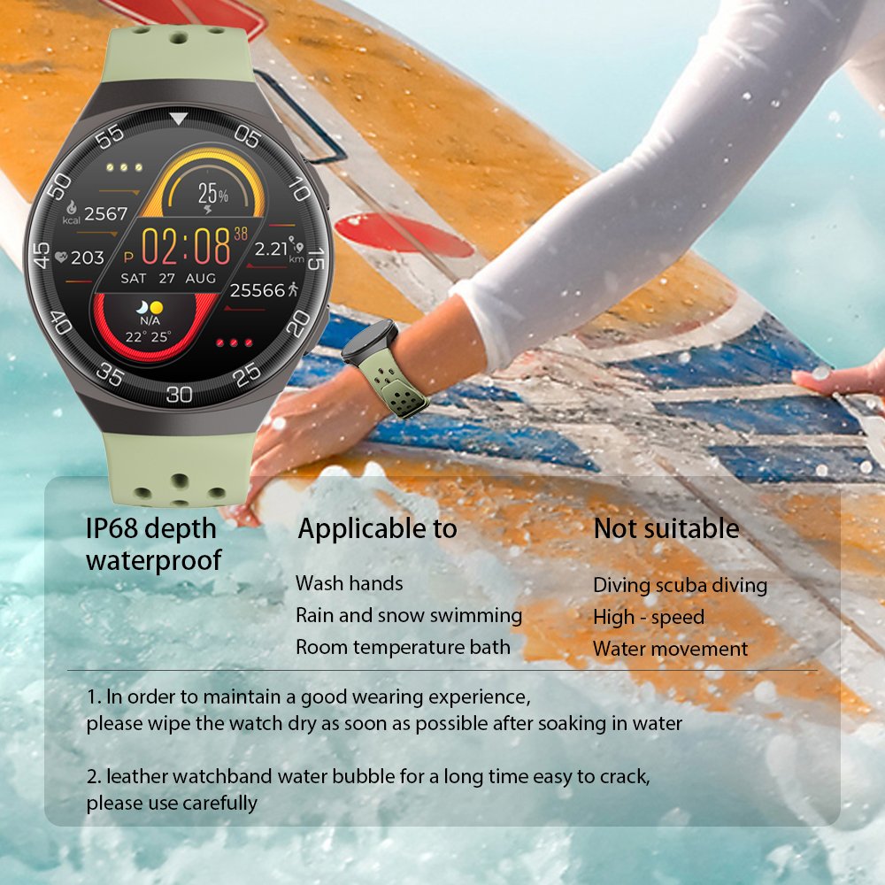 Hot Selling MAX1 1.28inch Full Touch Screen SmartWatch IP68 Waterproof Sports Fitness Tracker Smart watch for IOS Android