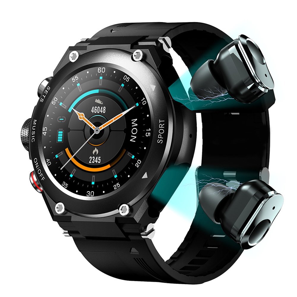 2023 hot sale T92 multifunctional headset smartwatch IP67 waterproof Sports Business smart watches with earphone