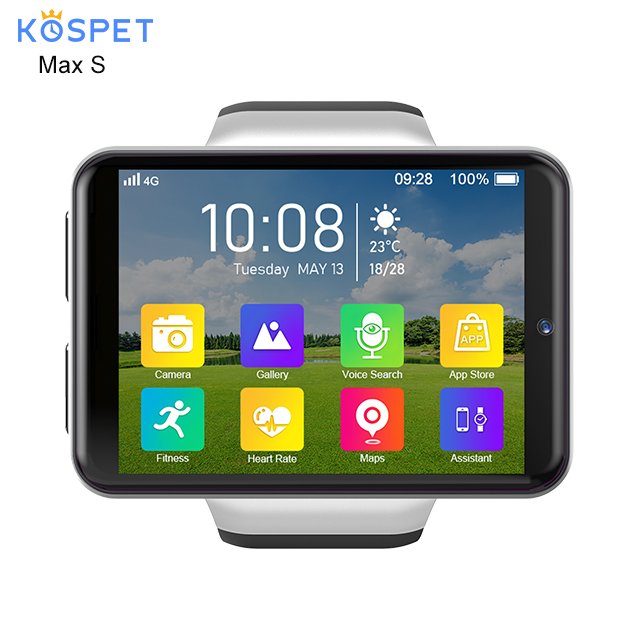 New Ticwris Max S 4G Android Smart Watch 2.4 "Face Display ID 2000mAh 3GB 32GB 8MP Dual Camera GPS Men Smartwatch 2020