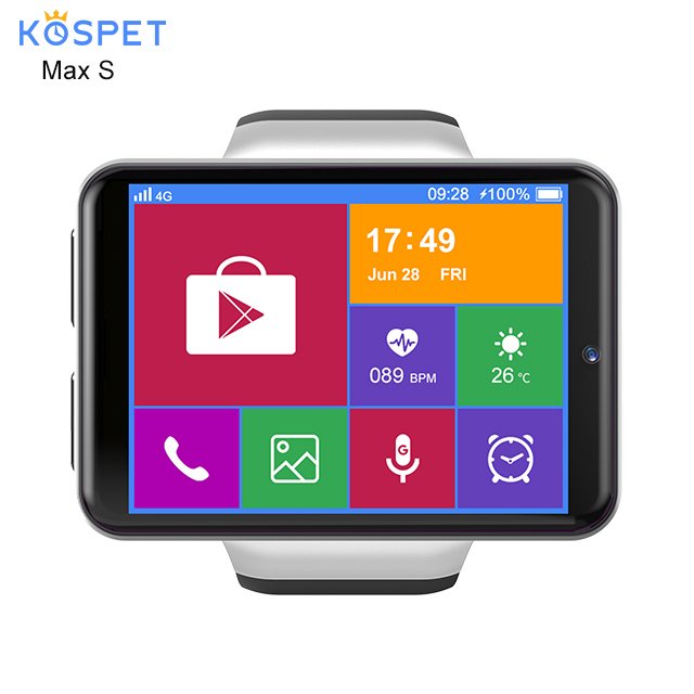 New Ticwris Max S 4G Android Smart Watch 2.4 "Face Display ID 2000mAh 3GB 32GB 8MP Dual Camera GPS Men Smartwatch 2020