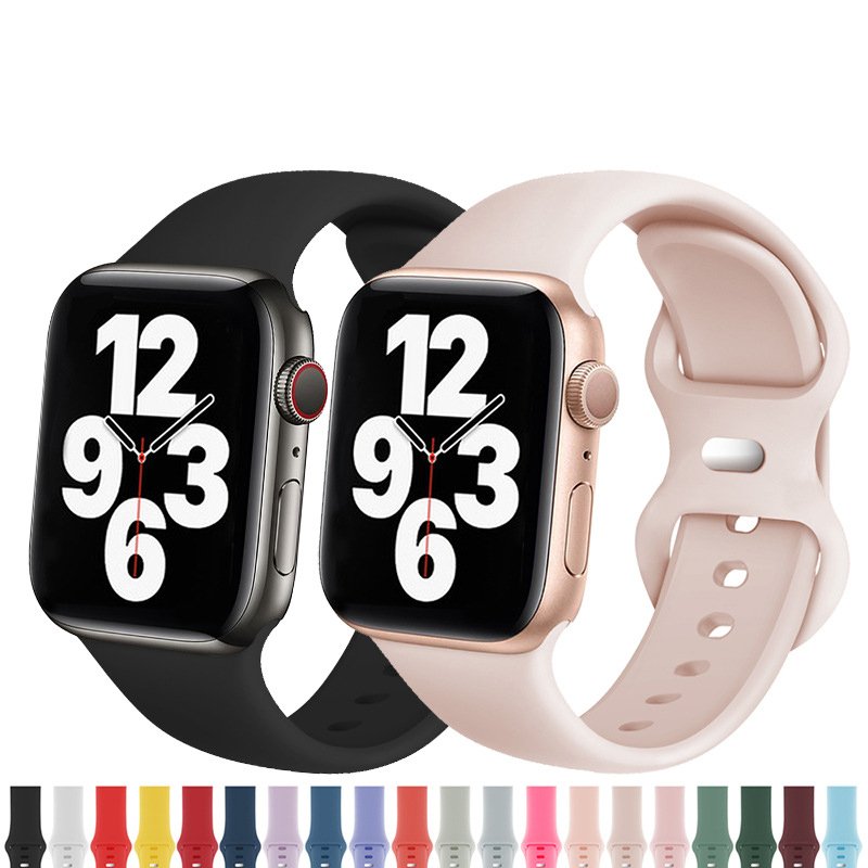 XY smart watch accessories watchband rubber silicone bands strap For apple watch 3 4 5 6 7 SE Band