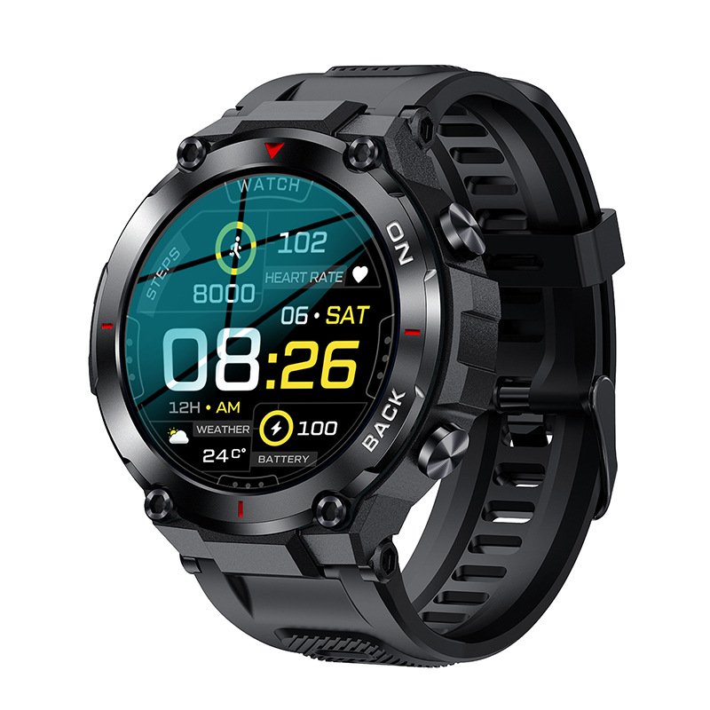 K37 Outdoor GPS Blood Pressure BT call IP68 1.32 Inch Screen Round Fitness Tracker reloj inteligente Sport Smart Watch 2024 NEW