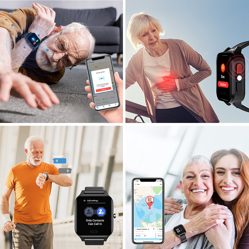 J-Style 2032 Position GPS 4G Phone Call Smart watch elderly for Lonely and Elderly