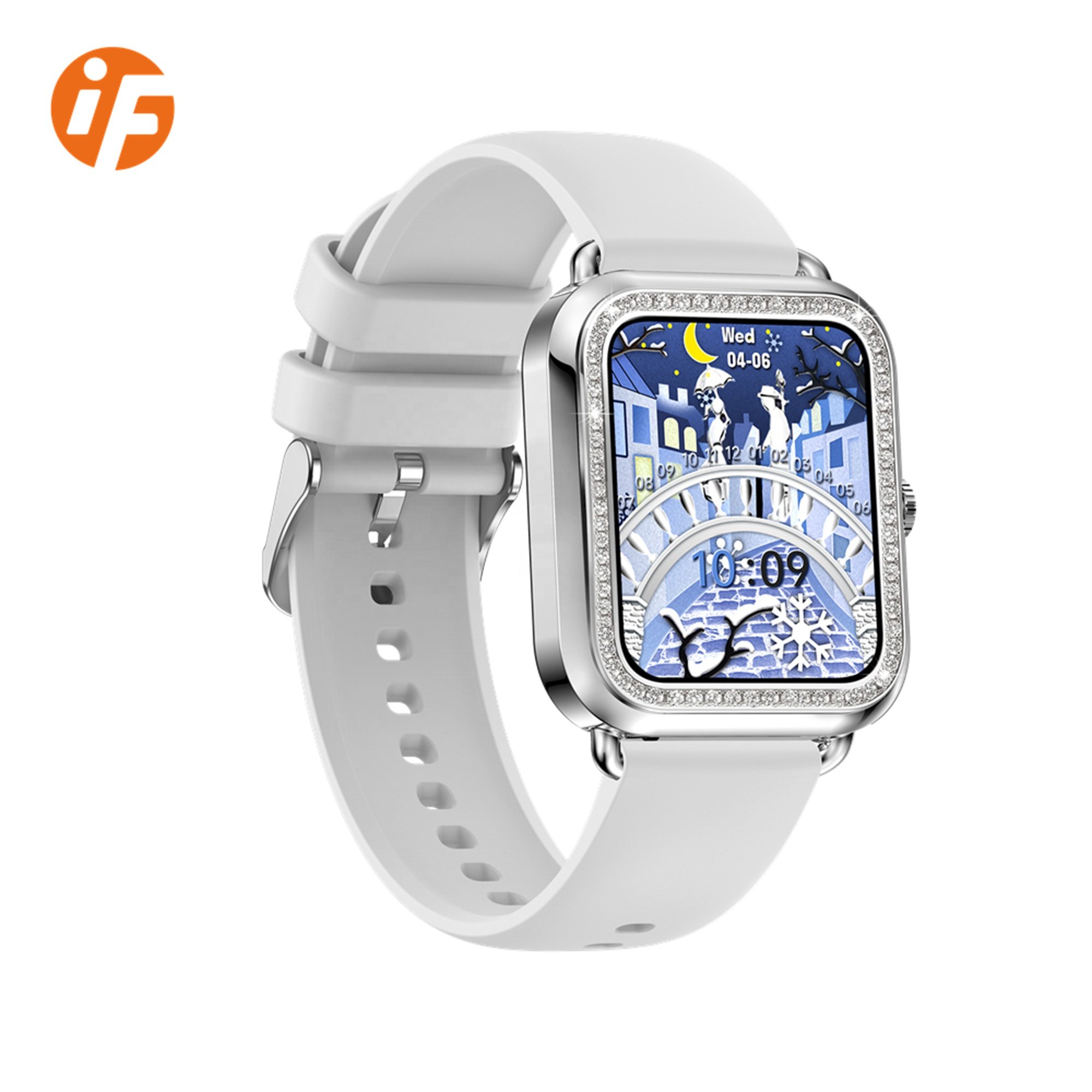INNOFOVO 1.57'' Women Ladies Smart Watch 2023 with Call Reminder Heart Rate Monitor