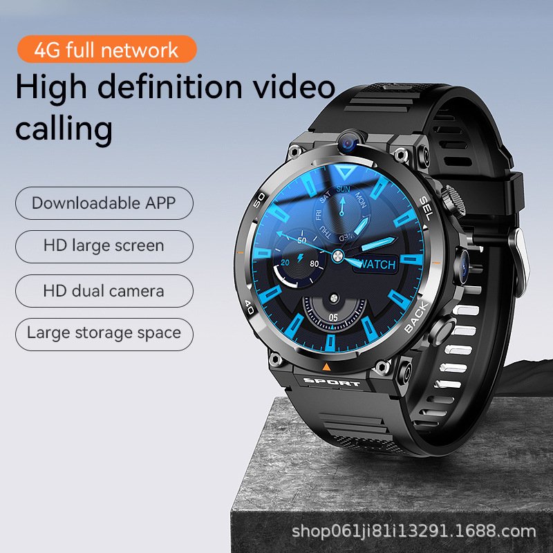 4G 5G smart watch for men H10 WiFi GPS dual camera video call NFC 4+64GB 900MAH battery Android Inteligente sport smart watch