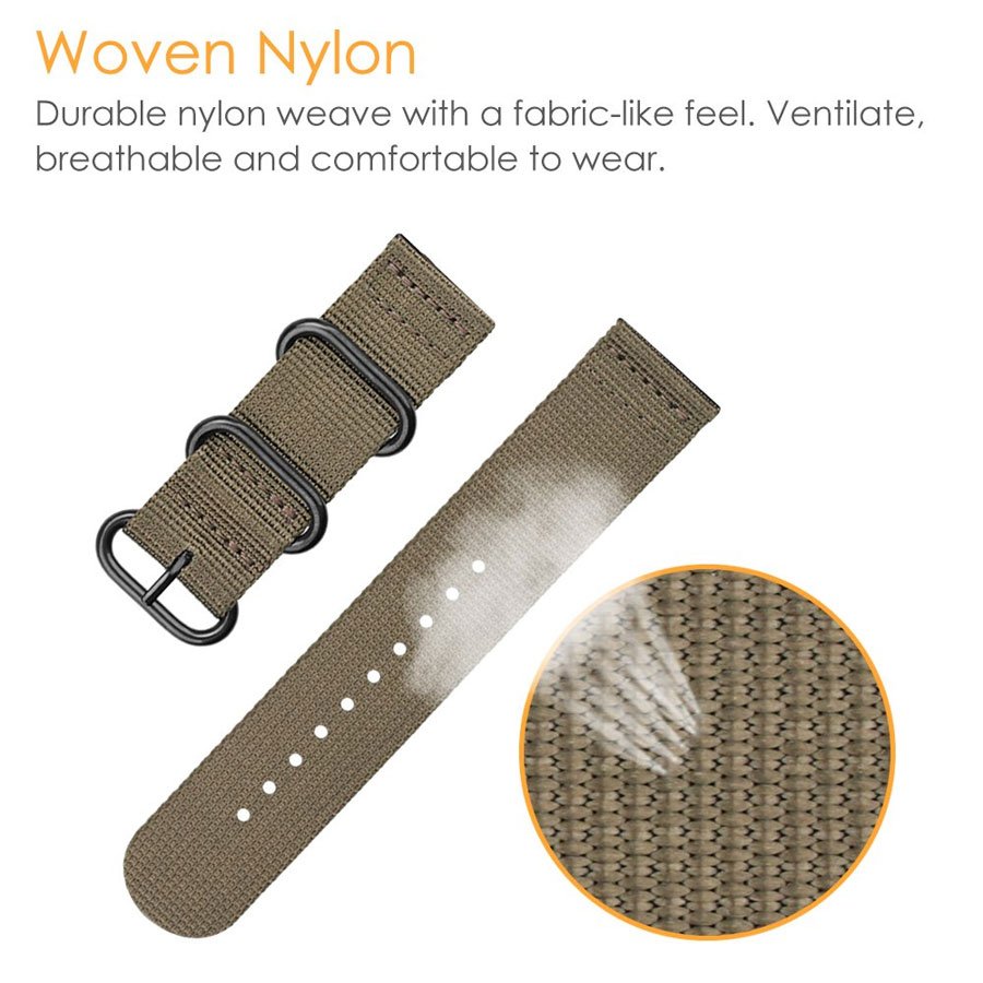 CAOWTAN 20 22 smart watch accessories Nylon Watch Sport Strap Band For Samsung Galaxy 6 2 Classic Active for Amazfit Fabric band