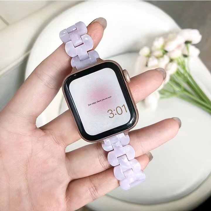 Replacement Smart Watch Bands 38/40/41mm 42/44/45mm Watch Strap For iwatch 8 Series Ultra Resin Plastic Wrist Bands