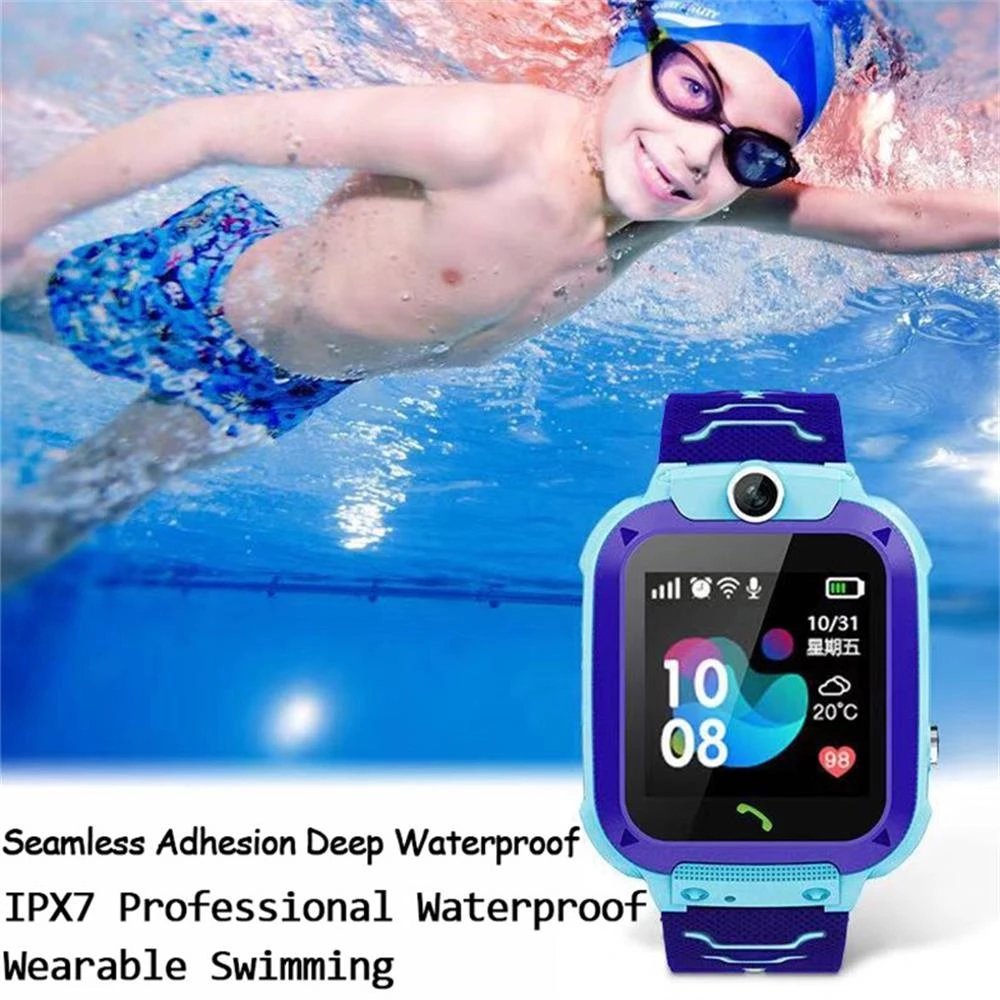 Gift Clock Kids Smart Watch SOS Waterproof smart watch with sim card Q12 waterproof IP67 smart watch for kids