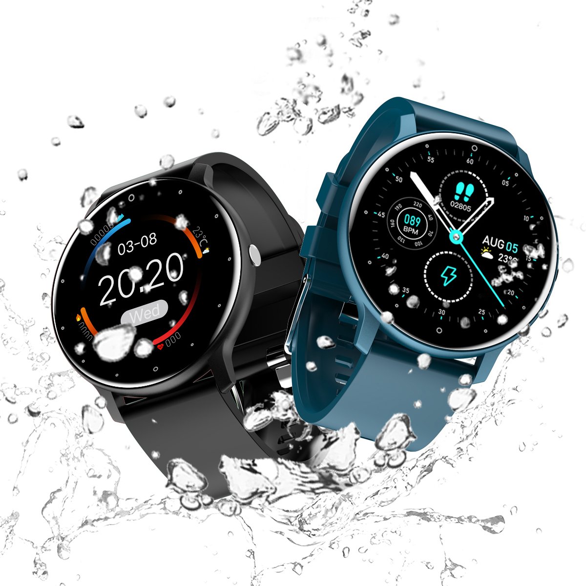 zl02 European popular CE ROHS men women waterproof fitness sports smart watches ZL02 round shape smart watch