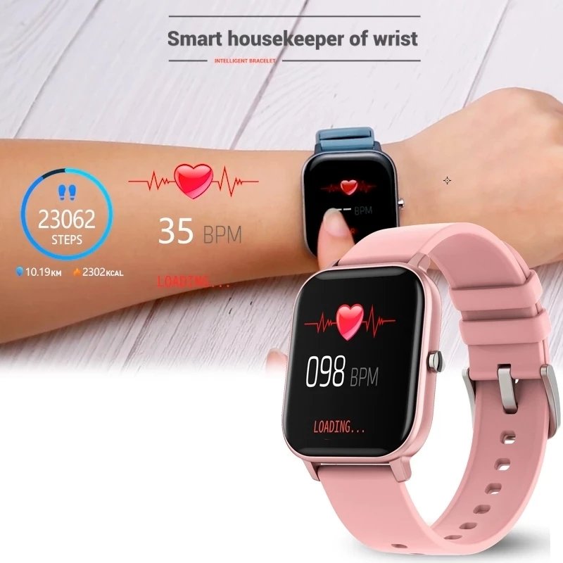 Factory High Quality Full Touch Sports Smart Watch Heart Rate Fitness Tracker BT call Smartwatch Wristwatch for Women Men