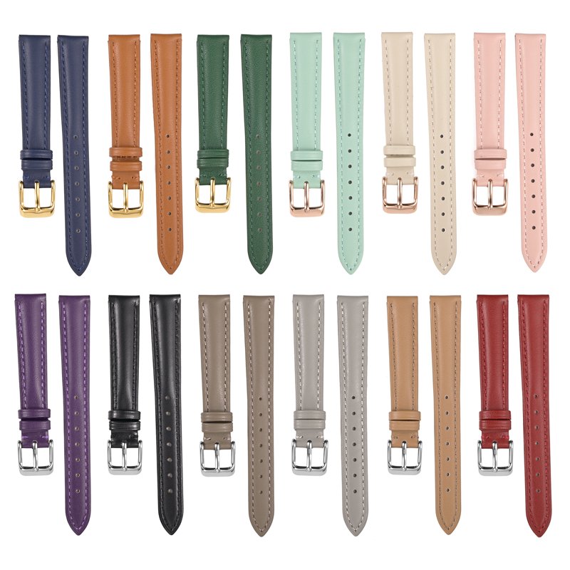 18mm 20mm 22mm leather straps multi-color cow leather fashion bracelet breathable watch bands accessories for smart watches