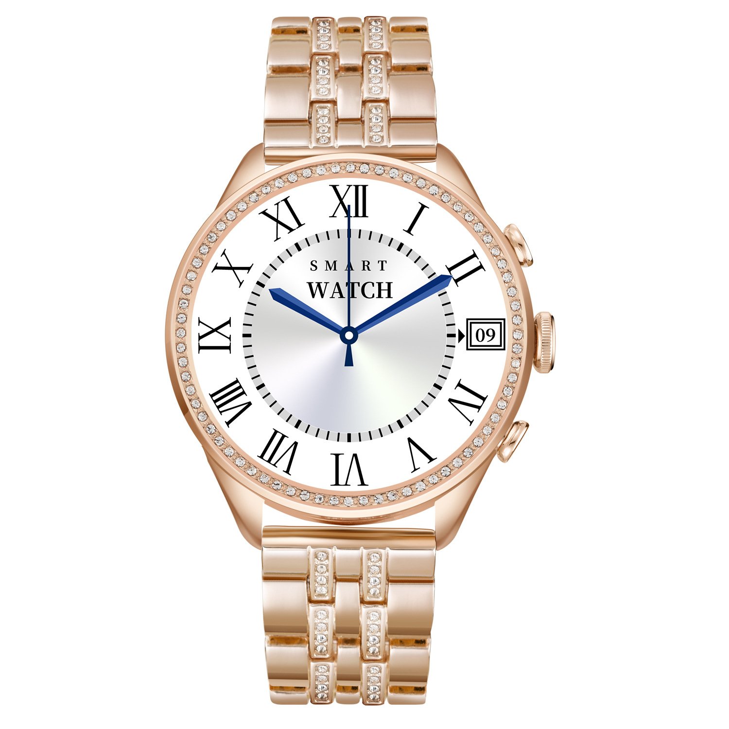 2024 Women's gold smart watch Fashion Ladies bracelet Gift Gen 9 round touch screen smart watches with heart rate monitor