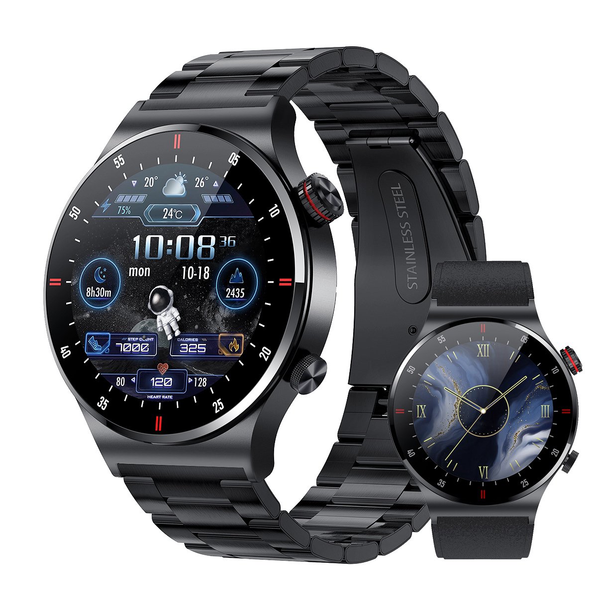 2023 New QW33 Blue tooth Call Smart Watches for Men Large HD Screen Step Counting Sports Fitness Tracker Waterproof Smartwatch