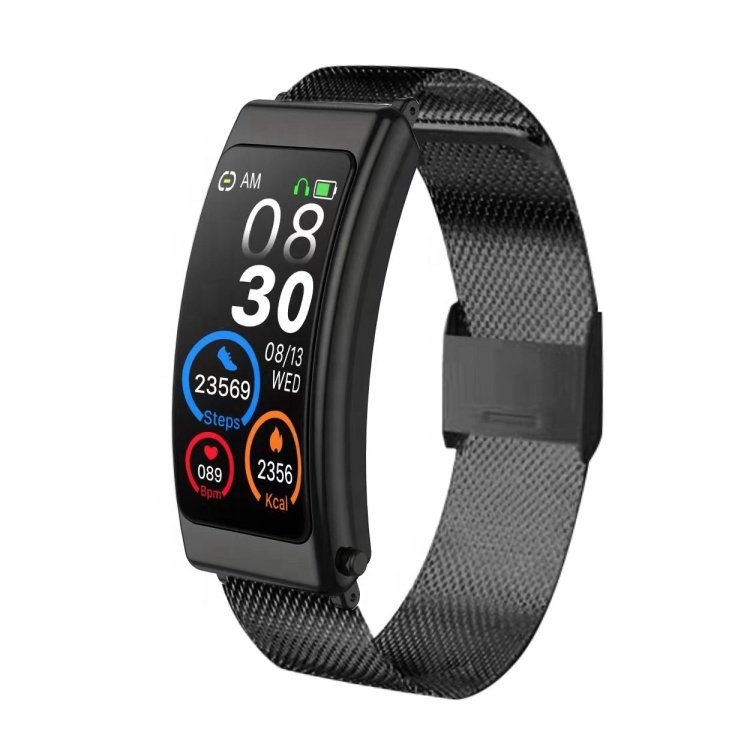 Wholesale K13 1.14inch Steel Band Earphone Detachable Smart Watch Support Wireless Call Fitness Tracker Wristband Smart Bracelet
