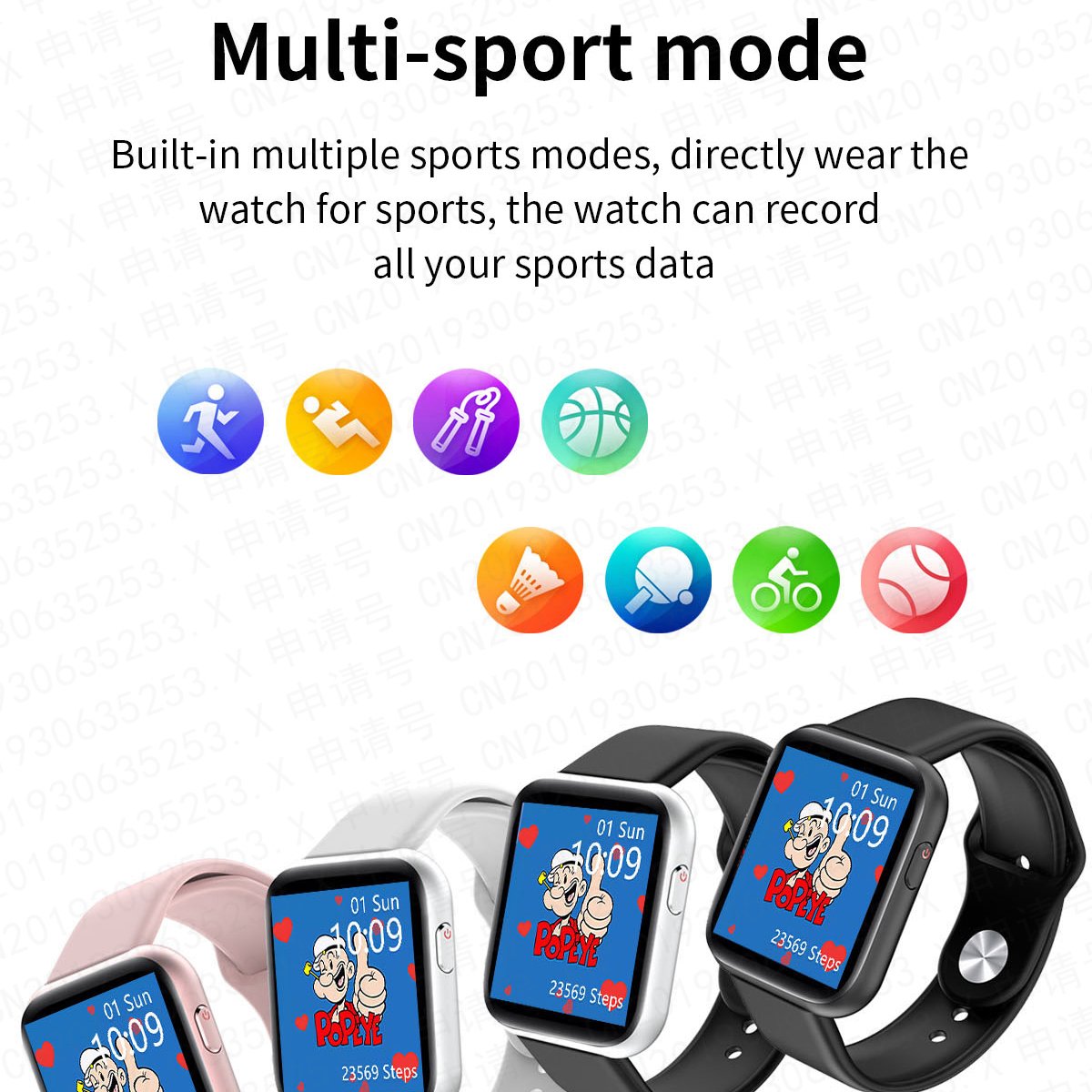 New Arrivals Y68 Plus BT Call ip67 waterproof Smartwatch Full Touch Screen Sports Y68 Plus Smart Watch