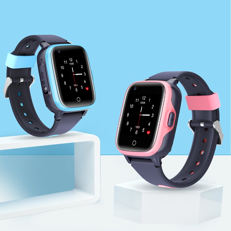 Sim Card Installed 4G SOS Video Call Android Waterproof Kids Smart Watch KT15 Support IOS and Android