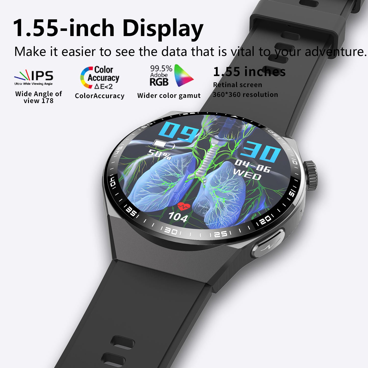High quality 1.55'' HD screen smart watch for men women heart rate ecg blood oxygen fitness tracker F800 health smart watch 2024