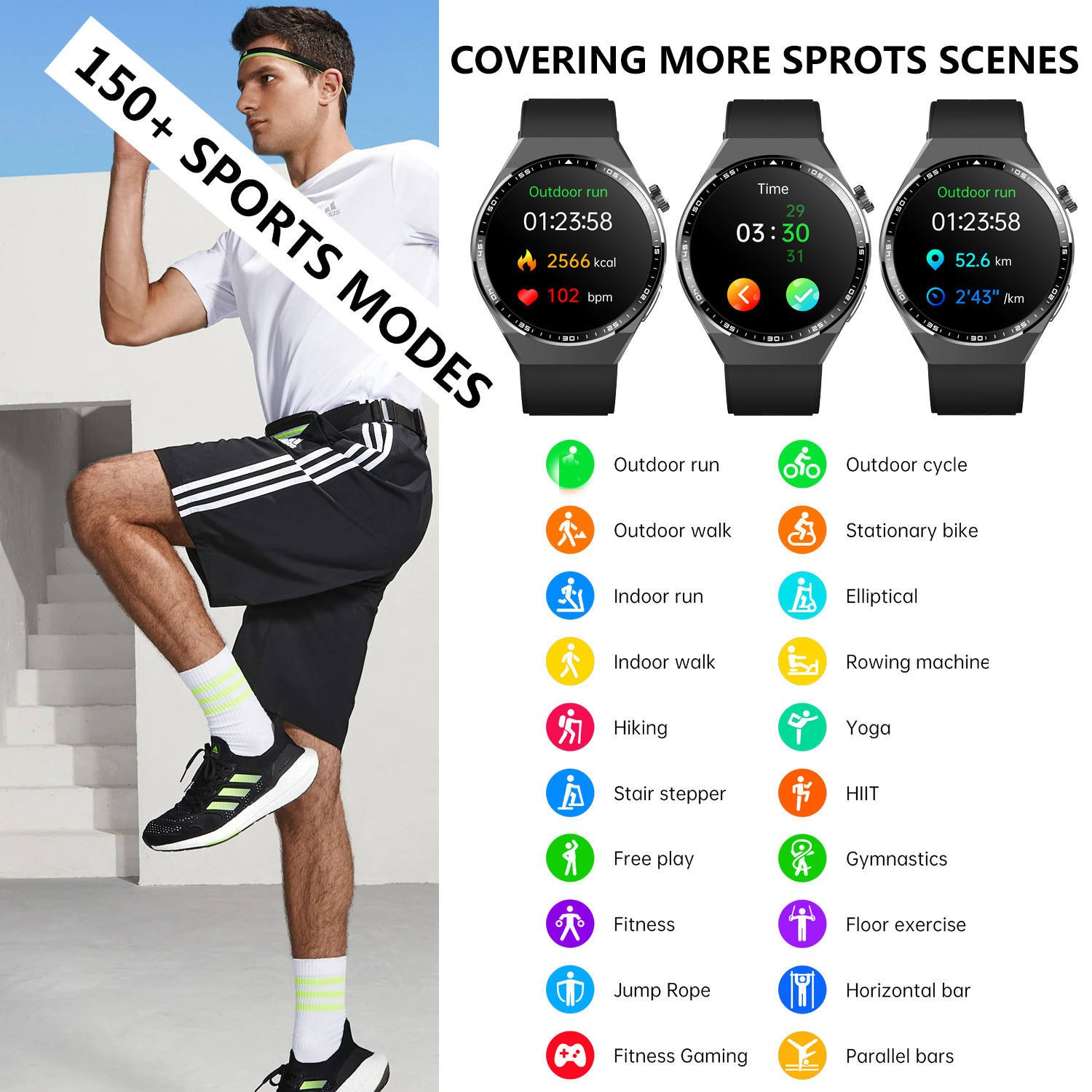 High quality 1.55'' HD screen smart watch for men women heart rate ecg blood oxygen fitness tracker F800 health smart watch 2024