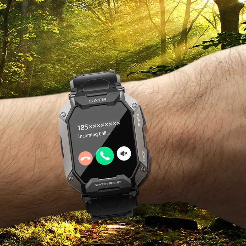 Hot selling C20 Smartwatch 1.71inch large battery outdoor sport modes 5ATM waterproof heart rate men watches C20 Smart Watch