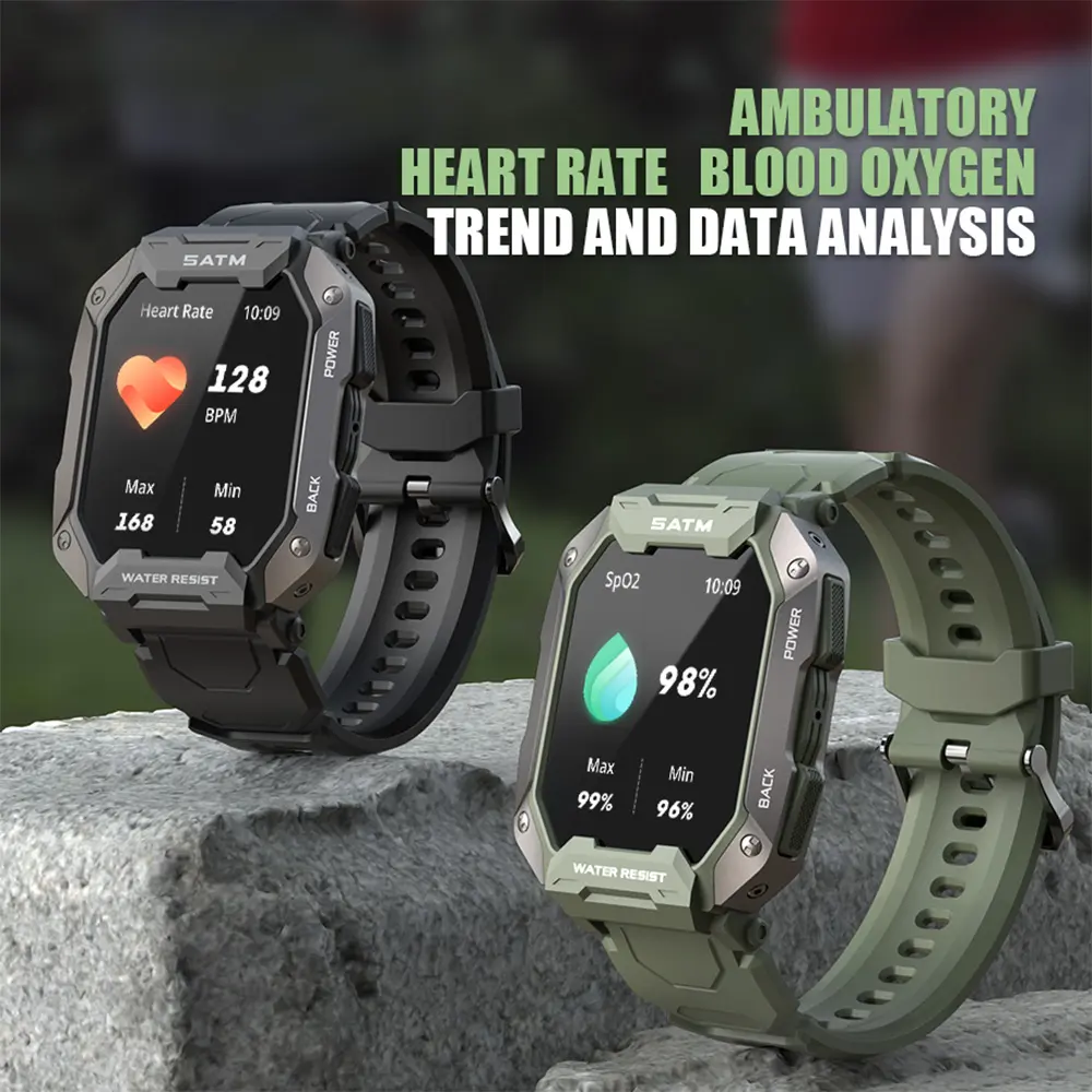Hot selling C20 Smartwatch 1.71inch large battery outdoor sport modes 5ATM waterproof heart rate men watches C20 Smart Watch