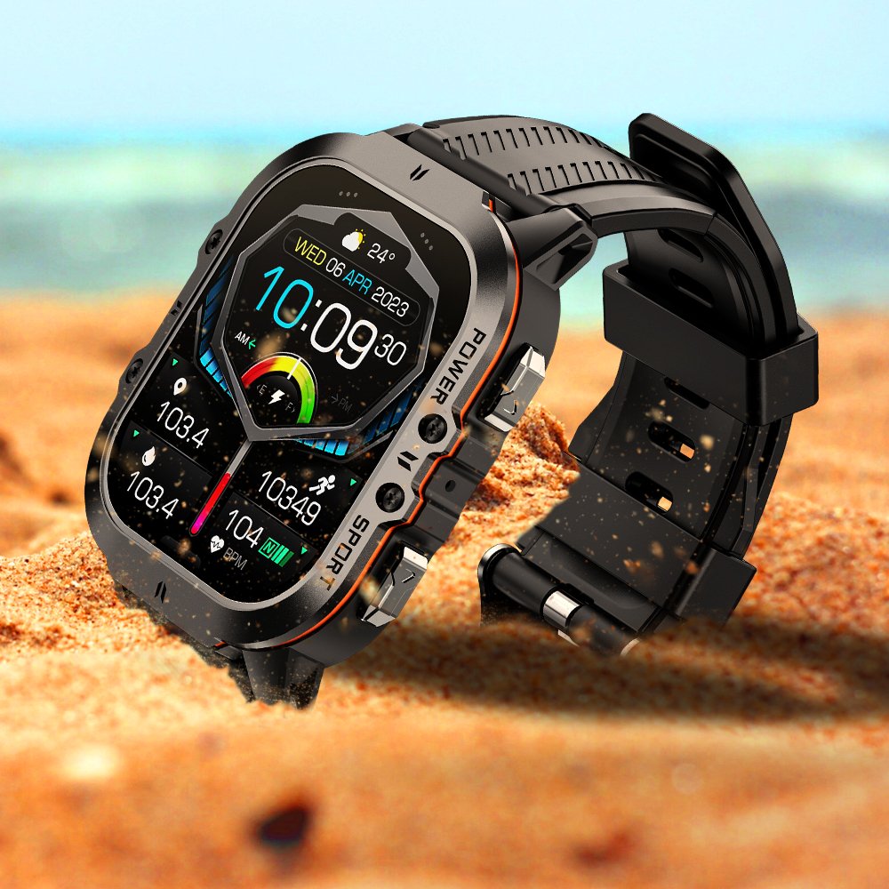 C26 smart watches new arrivals Outdoor Smart Watch for Men BT Call IP68 Waterproof Sports Smartwatch Amoled