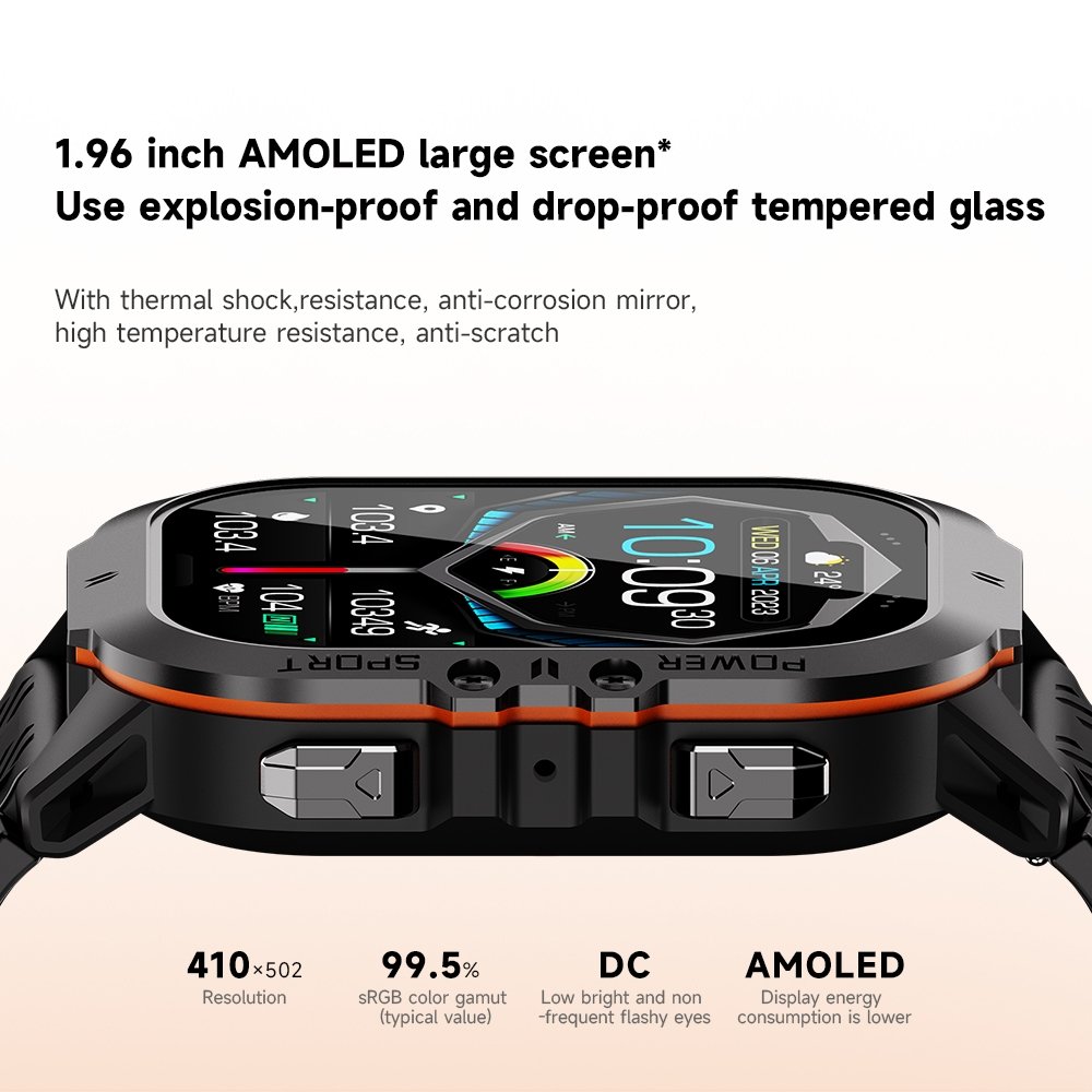 C26 smart watches new arrivals Outdoor Smart Watch for Men BT Call IP68 Waterproof Sports Smartwatch Amoled