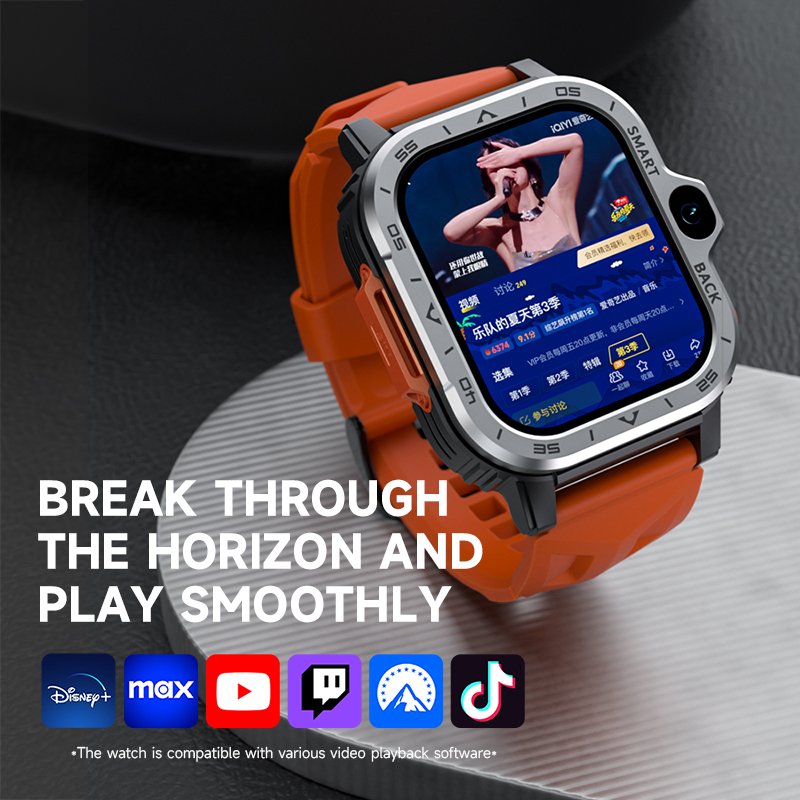 4G Android Smart Watch APPLLP 4 MAX 4+64GB Sports Health Monitoring GPS 4G Smart Watch