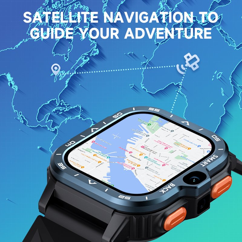 4G Android Smart Watch APPLLP 4 MAX 4+64GB Sports Health Monitoring GPS 4G Smart Watch
