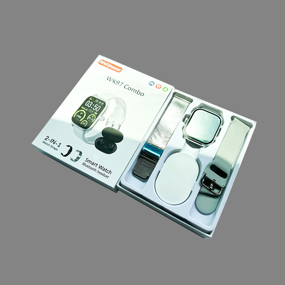 2024 new arrival wk97 combo smart watch Series 9 2in1with Earbuds 2.3 Screen Smart Watch TWS Earphones a6s earphone