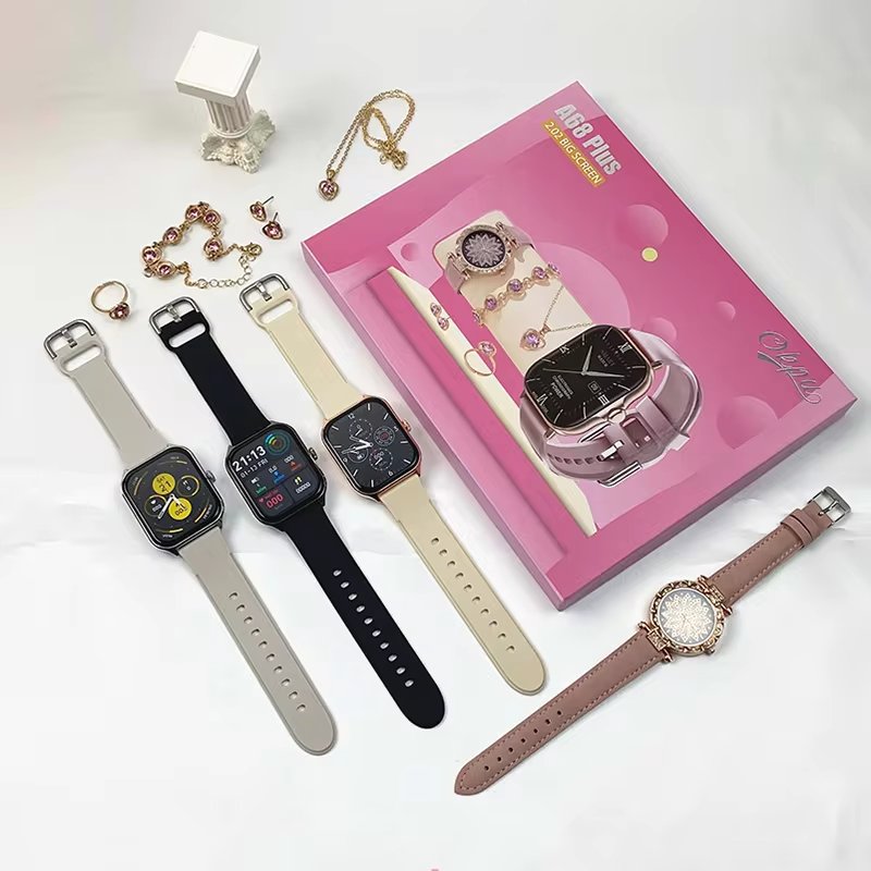 A68 Plus Smartwatch Suit Hot Selling Double Watches Men Women Smart Bracelet Gold Sport Smart Watches Wearing equipment A58 plus