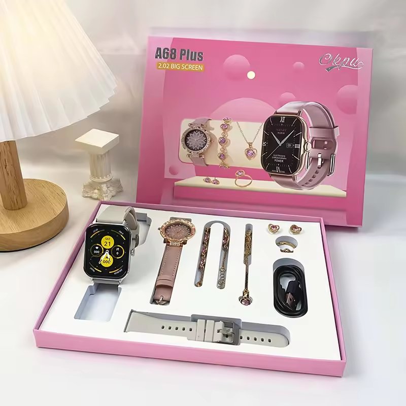 A68 Plus Smartwatch Suit Hot Selling Double Watches Men Women Smart Bracelet Gold Sport Smart Watches Wearing equipment A58 plus