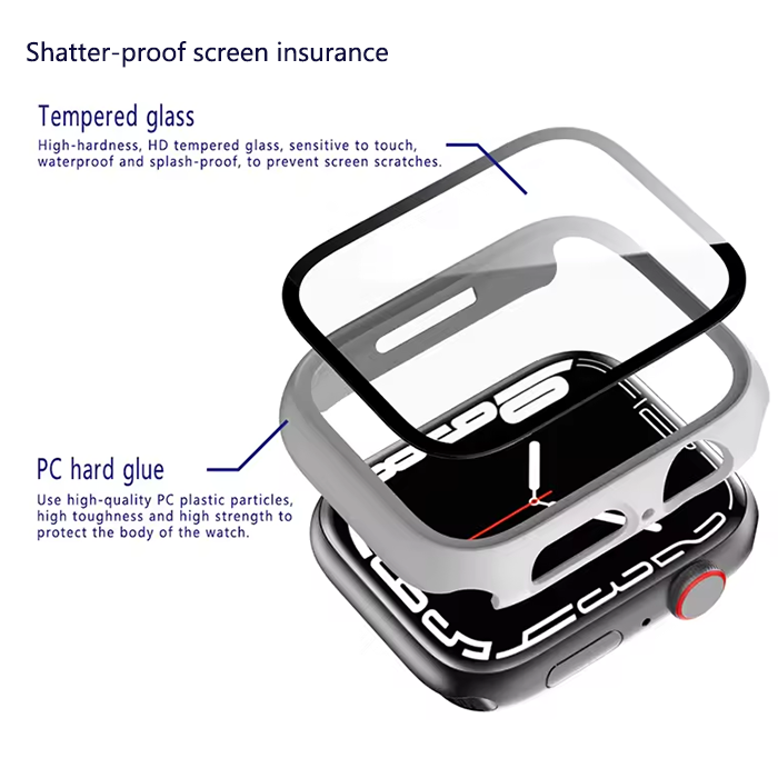 Rose Gold Smart Watch Cover Protector Case Multi Color Smartwatch For Iwatch Seri 6 7 41mm 45mm