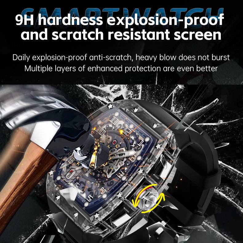 2024 WS-6 1.86inch screen Hexagonal non-inductive encoders Blue tooth call NFC Spirit Island Function smart watch