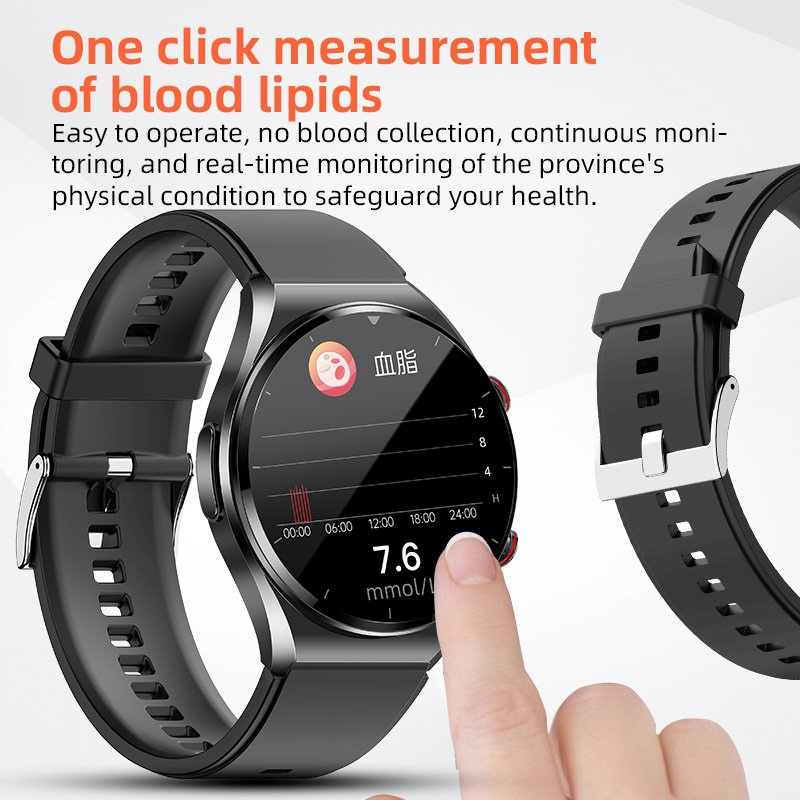 ECG health-care men's smart watch blood lipids/pressure 24h heart rate monitor blood oxygen smart watch