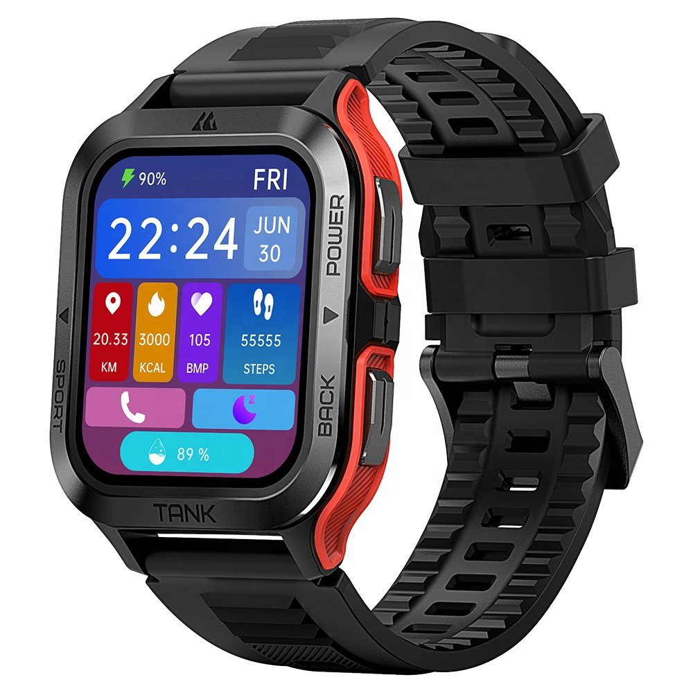 KOSPET TANK M2 Smart Watch Rugged 1.85 Inch Bt Calling Outdoor Smartwatch Heart Rate Blood Oxygen Digital Watches