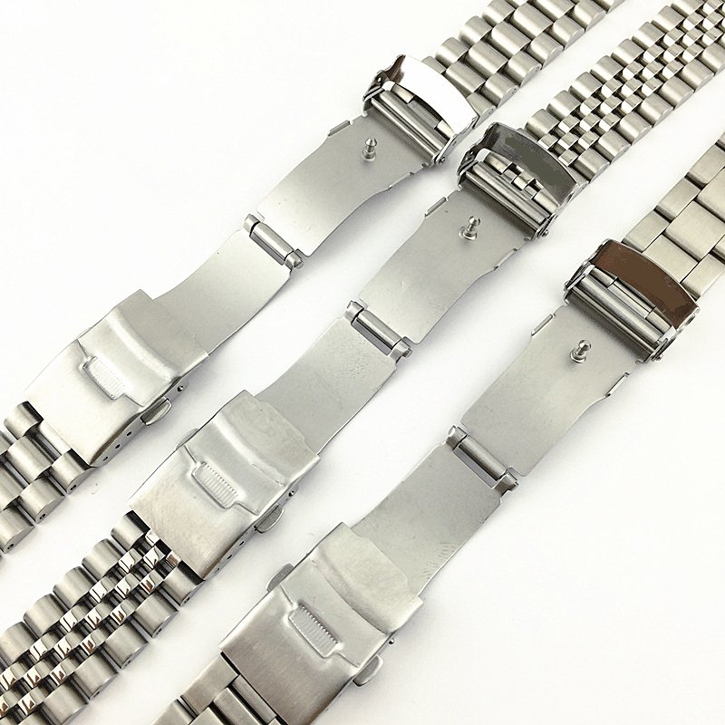 High Quality Luxury Men Silver Metal Smart Watch Band 18/19/20/21/22/23/24/26/28/30mm Stainless Steel Watch Strap