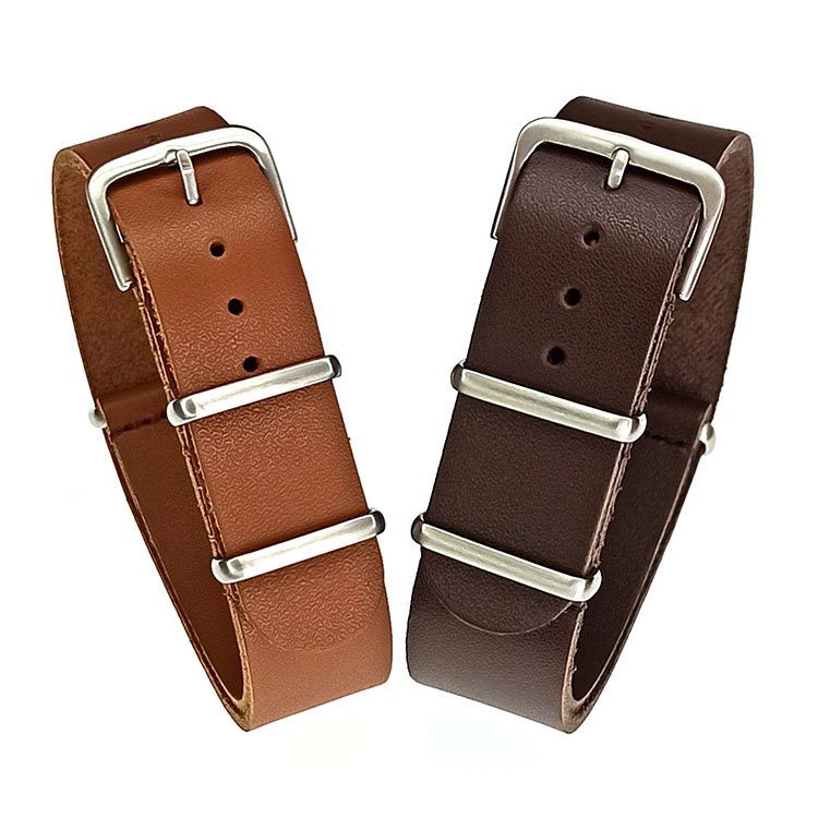 Multi colors changeable one piece easy fit classy elegant full grain men smart watch leather strap