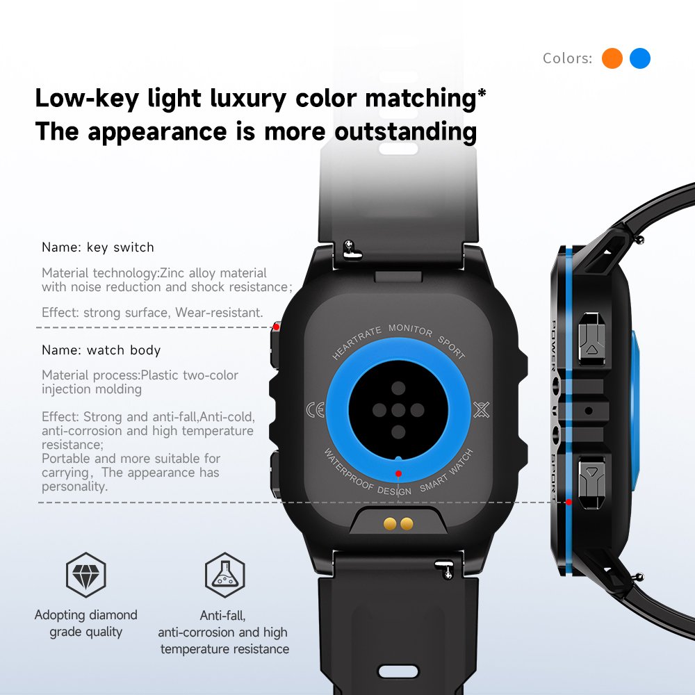 Fashion c26 smart watch oled amoled screen ip68 waterproof outdoor wild sports rugged c26 militarying smartwatch with led