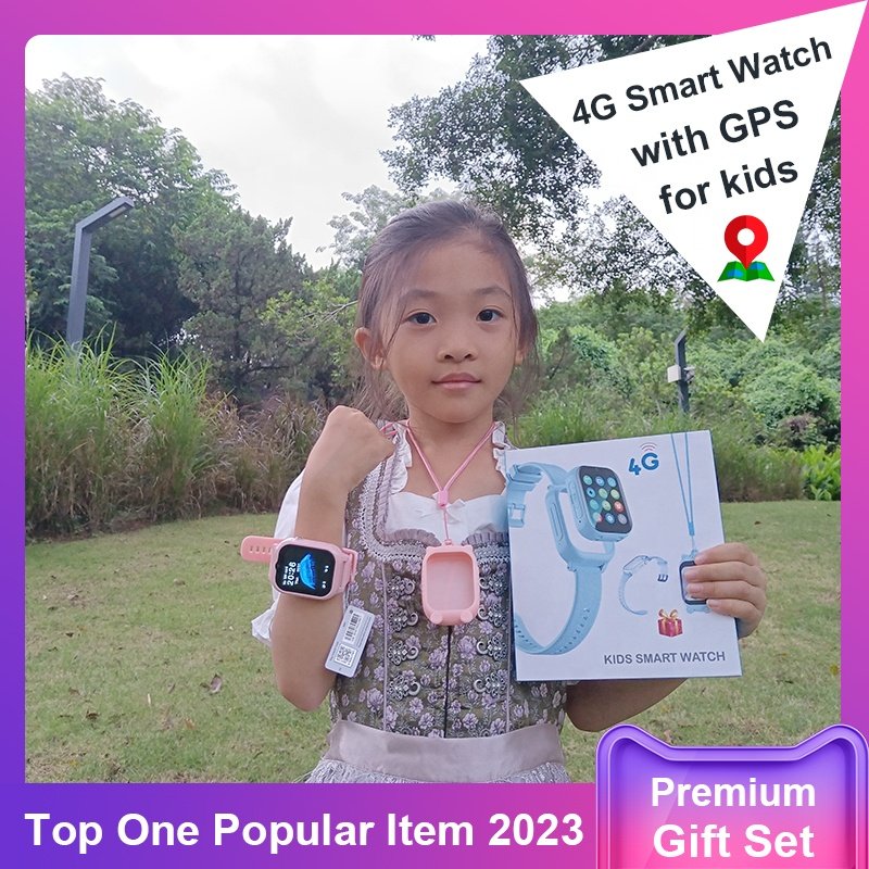 2023 Xmas Gift Premium Set Smart Watch K26 Kid smart watch with sim card 4G GPS Children Watch with two straps and one lanyard