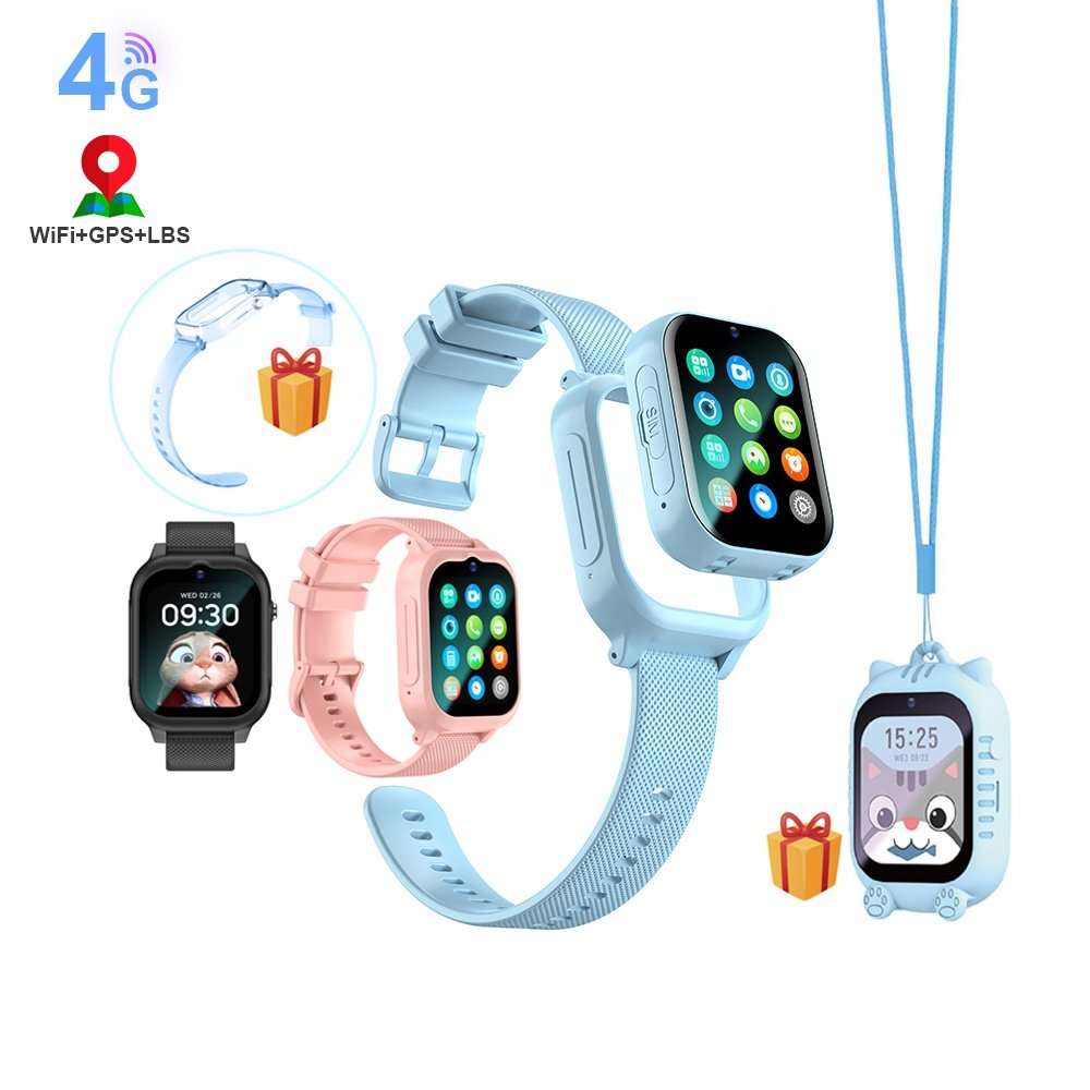 2023 Xmas Gift Premium Set Smart Watch K26 Kid smart watch with sim card 4G GPS Children Watch with two straps and one lanyard